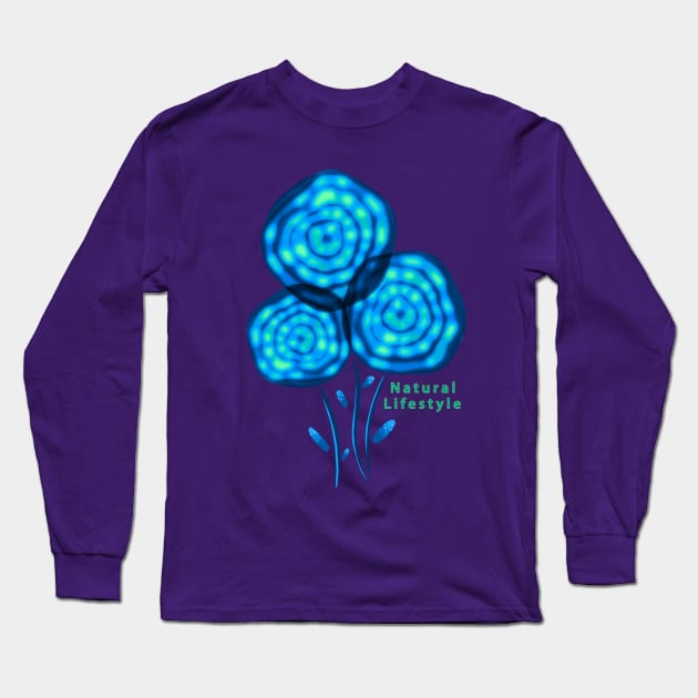 Blue fresh bouquet Long Sleeve T-Shirt by Gerchek